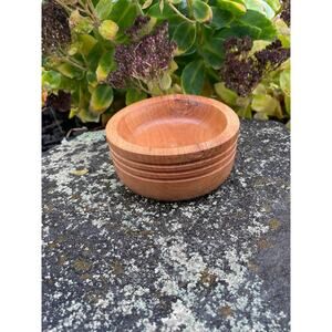 Decorative Hand-turned Cherry Wood Bowl for Entryway or Dresser - Keys
